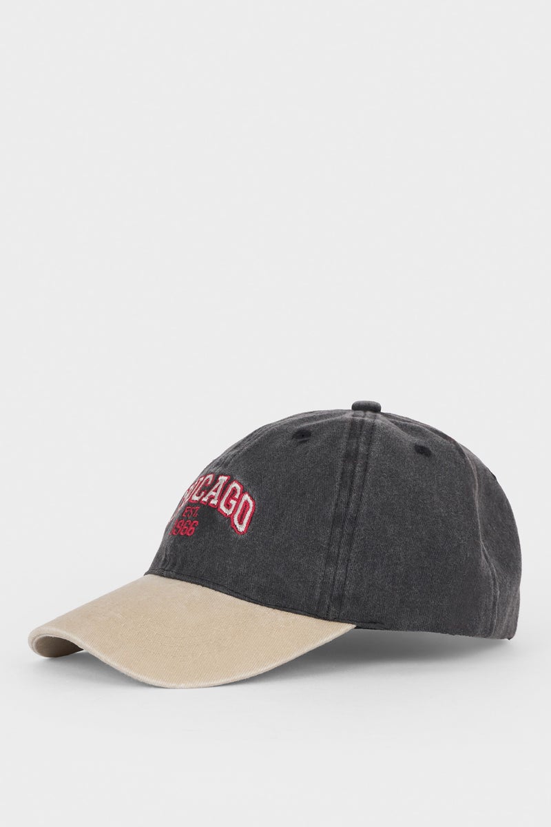 DeFacto Black Boy Boy Embroidered Denim Cap Casual - Image 1